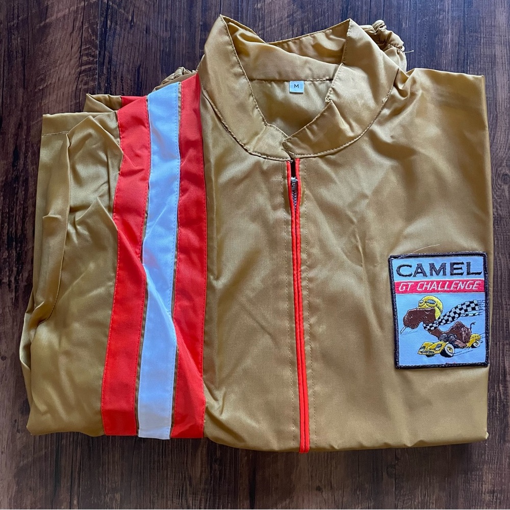 RARE VTG 70s Camel Cigarettes GT
Challenge Racing Striped Talon Zip- medium
